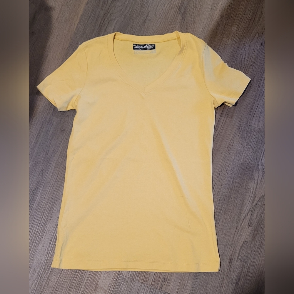 Eddie Bauer Sunny Yellow V-Neck Tee